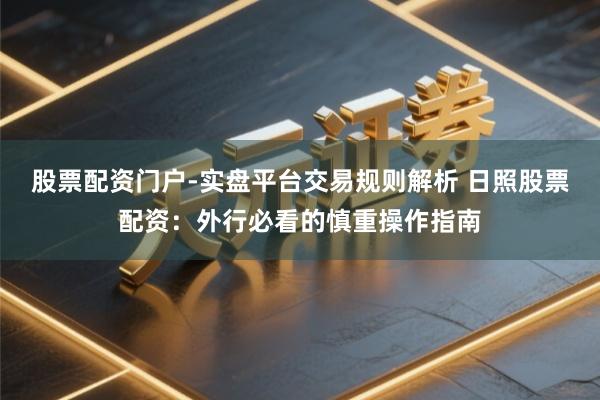 股票配资门户-实盘平台交易规则解析 日照股票配资:外行必看的慎重操作指南